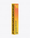 Download Mascara Tube w/ Box Mock-up in Tube Mockups on Yellow Images Object Mockups