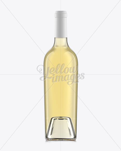 Download 15l Antique Green Glass Bottle With White Wine Psd Mockup Yellowimages