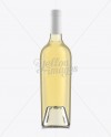 75cl Aleka Flint Glass Bottle W/ White Wine Mockup on Yellow Images