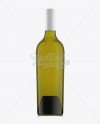 75cl Aleka Dead Lief Green Bottle W/ White Wine Mockup on Yellow Images