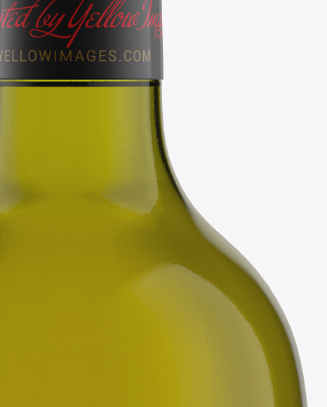 75cl Aleka Dead Lief Green Bottle W White Wine Mockup In Bottle Mockups On Yellow Images Object Mockups