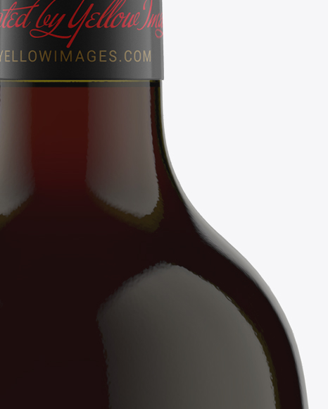 Download 75cl Aleka Antique Green Bottle W/ Red Wine Mockup in Bottle Mockups on Yellow Images Object Mockups