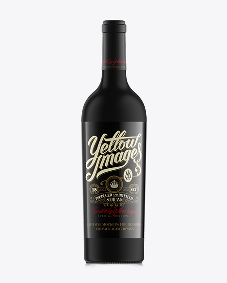 75cl Aleka Antique Green Bottle W/ White Wine Mockup