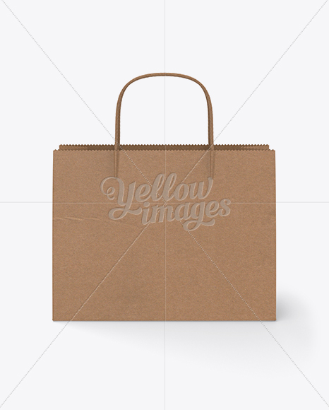 Paper Shopping Bag Mockup Half Side View In Bag Sack Mockups On Yellow Images Object Mockups