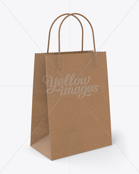 Download Paper Shopping Bag W Twisted Paper Handles Mockup In Bag Sack Mockups On Yellow Images Object Mockups PSD Mockup Templates