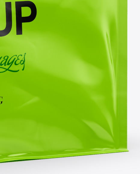 Download 30oz Plastic Food Bag Mockup Half Side View In Bag Sack Mockups On Yellow Images Object Mockups