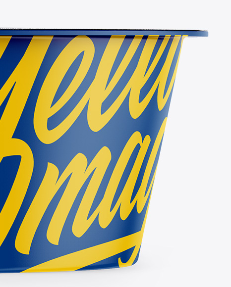 Matte Plastic Cup with Foil Lid Mockup - Side & Top Views - Free