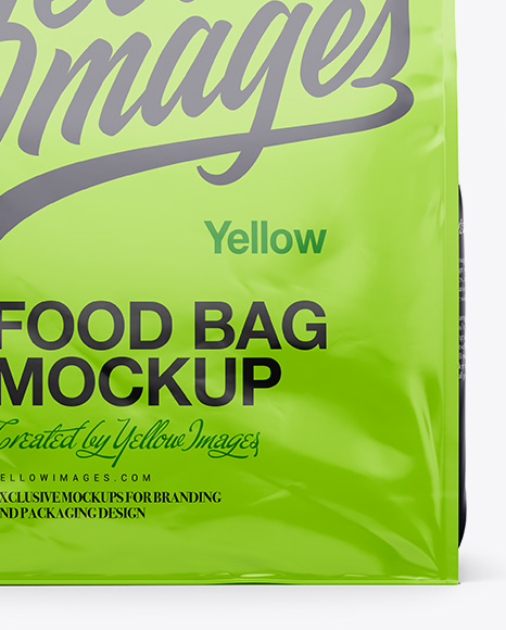 Download 30oz Plastic Food Bag Mockup Front Bottom Views In Bag Sack Mockups On Yellow Images Object Mockups PSD Mockup Templates