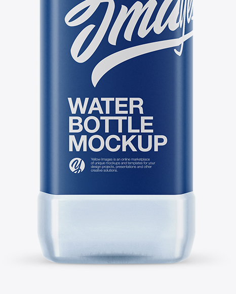 Blue PET Water Bottle Mockup PSD #2