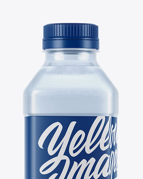Blue PET Water Bottle Mockup PSD #1