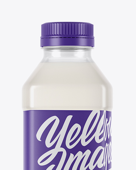 Clear PET Milk Bottle Mockup - Free Download Images High Quality PNG, JPG