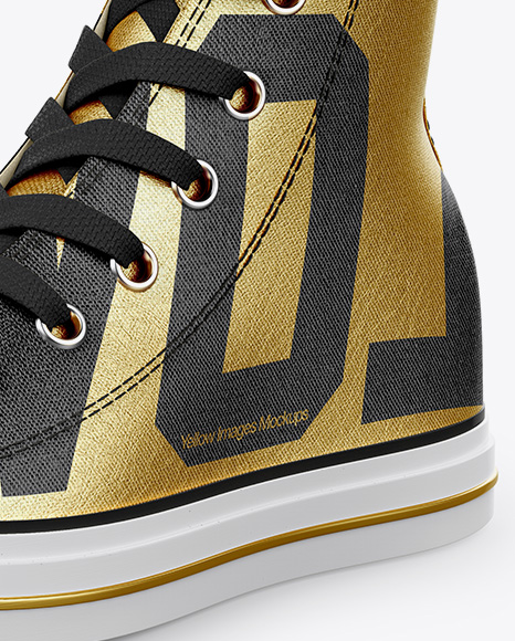 Download 2 High Top Canvas Sneakers Mockup Half Side View In Apparel Mockups On Yellow Images Object Mockups