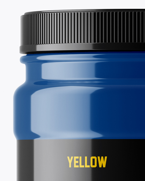 Download Glossy Plastic Protein Jar Psd Mockup Yellowimages