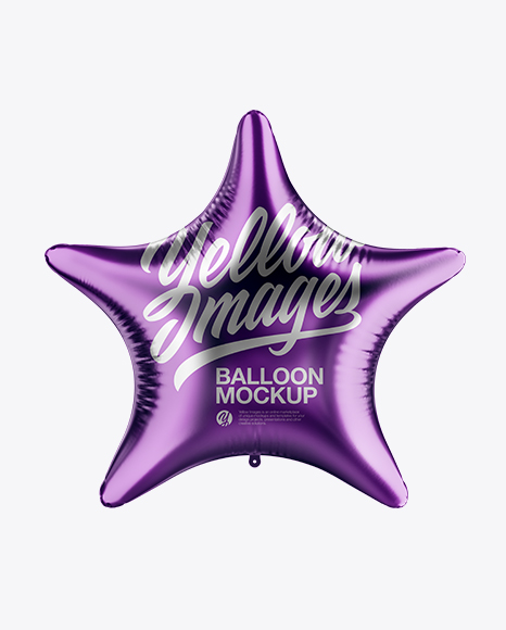 Download Star Foil Balloon Mockup in Object Mockups on Yellow Images Object Mockups