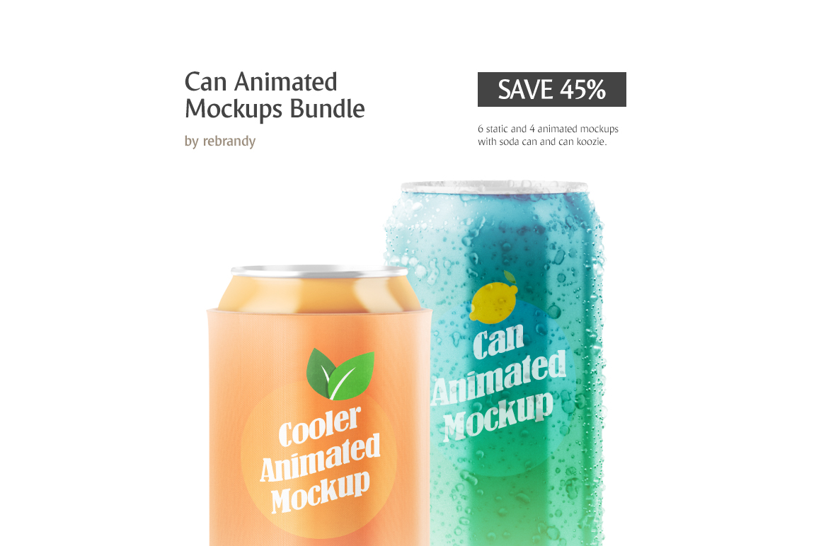 Download Can Animated Mockups Bundle In Packaging Mockups On Yellow Images Creative Store Yellowimages Mockups