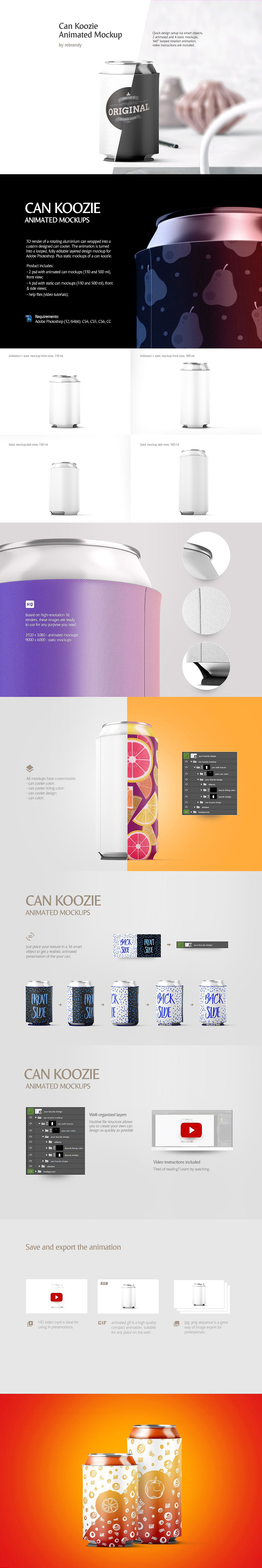 Download Can Animated Mockups Bundle In Packaging Mockups On Yellow Images Creative Store