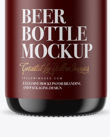 Dark Amber Glass Beugel Bottle Mockup