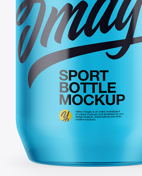 710ml Transparent Sport Bottle With Plastic Cap Mockup In Bottle Mockups On Yellow Images Object Mockups