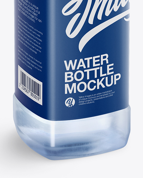 Download Blue PET Water Bottle Mockup - Half Side View (High-Angle ... Yellowimages Mockups
