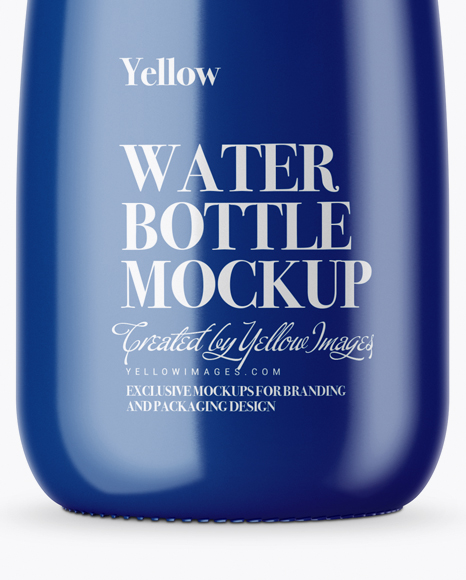 Glossy Ceramic Water Bottle Mockup PSD #1