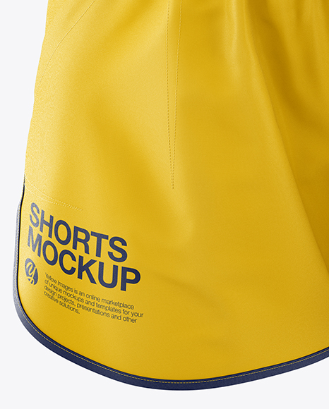 Download Fitness Shorts Mockup Front View In Apparel Mockups On Yellow Images Object Mockups PSD Mockup Templates