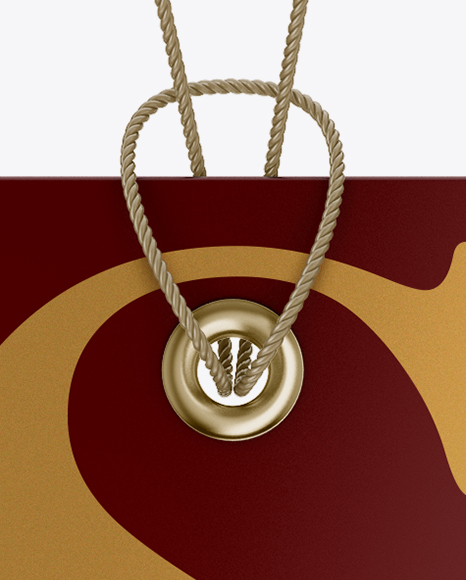 Paper Label With Rope Mockup PSD #2