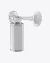 Portable Air Horn Glossy Can Mockup - Half Side View - Free Download