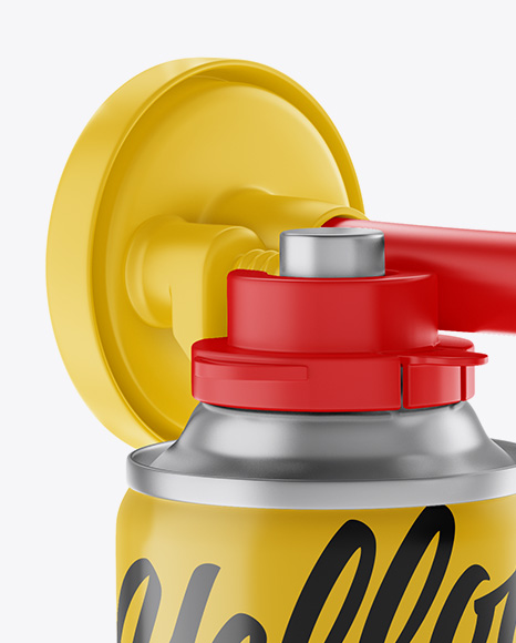 Portable Air Horn Matte Can Mockup - Half Side View - Free Download