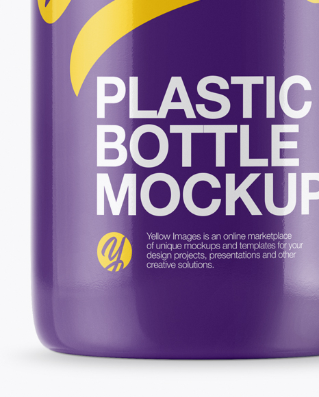 Glossy Plastic Dairy Bottle Mockup - download high resolution PSD, JPEG