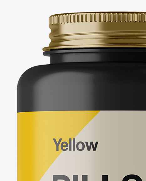 Matte Plastic Bottle With Pills Mockup PSD #2