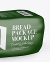 Matte Bread Package With Clip Mockup - Half Side View (High-Angle Shot)