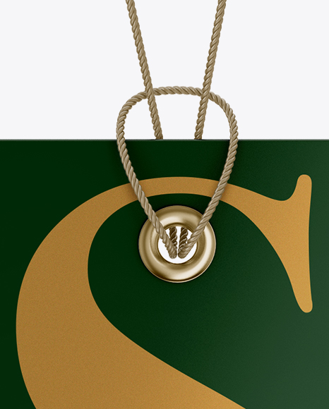 Paper Label W  Round Corners   Rope Mockup PSD #2