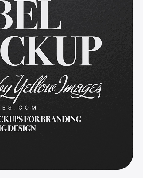 Textured Paper Label W  Round Corners   Rope Mockup PSD #1