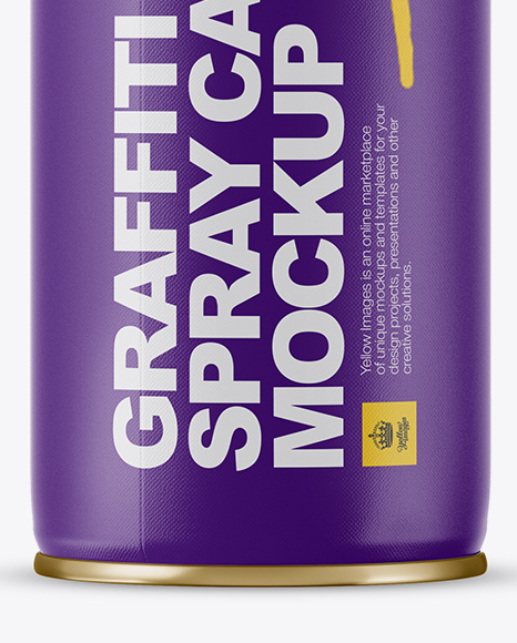 Matte Spray Can Without Cap Mockup   Side View PSD #6