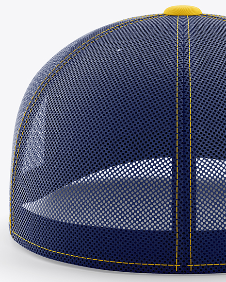 Trucker Cap Mockup   Back View PSD #4