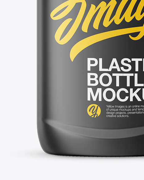 Matte Sauce Bottle Mockup on Yellow Images Object Mockups