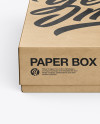 Download Kraft Paper Box Mockup (High-Angle Shot) in Box Mockups on Yellow Images Object Mockups