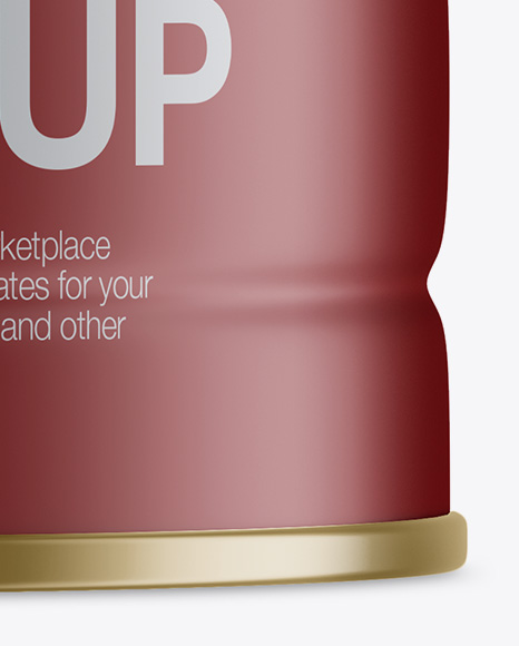 Matte Tin Can Mockup PSD #1