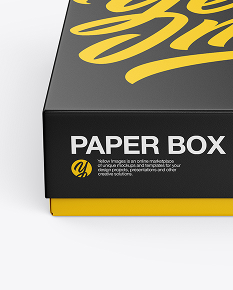 Paper Box Mockup (High Angle Shot) PSD #3