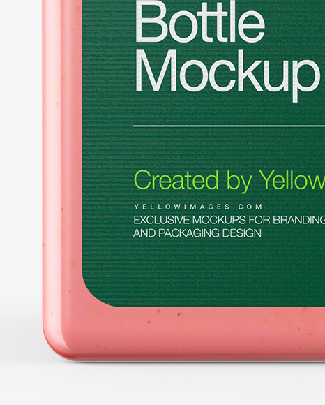 Download Square Strawberry Smoothie Bottle Mockup in Bottle Mockups on Yellow Images Object Mockups