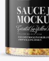 Download Clear Glass Jar with Wholegrain Mustard Mockup - Front View in Jar Mockups on Yellow Images ...