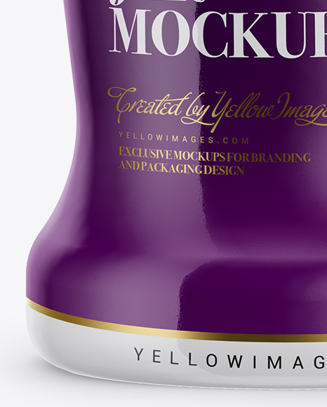 Download 120g Glass Jar In Shrink Sleeve With Mustard Mockup In Jar Mockups On Yellow Images Object Mockups PSD Mockup Templates