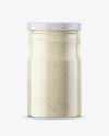 Clear Glass Jar with Horseradish Mockup