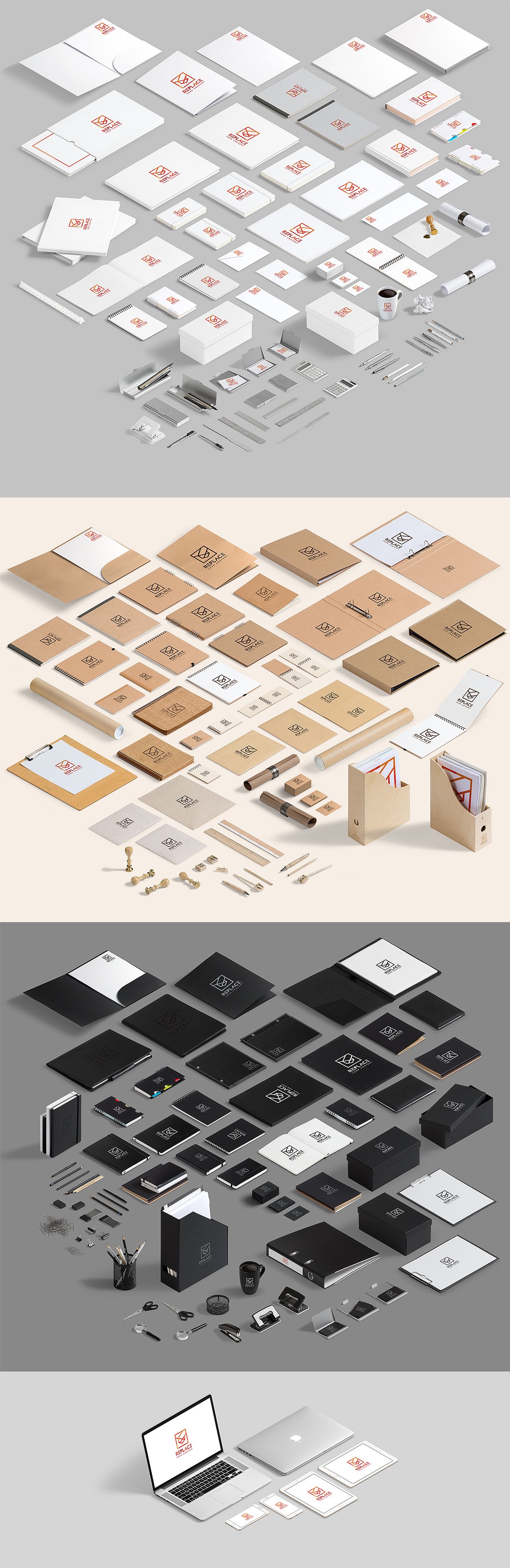 Download Isometric Stationery Mock Up Generator In Stationery Mockups On Yellow Images Creative Store Yellowimages Mockups