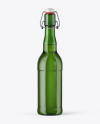 500ml Green Glass Beer Bottle With Swing Top Mockup in Bottle Mockups