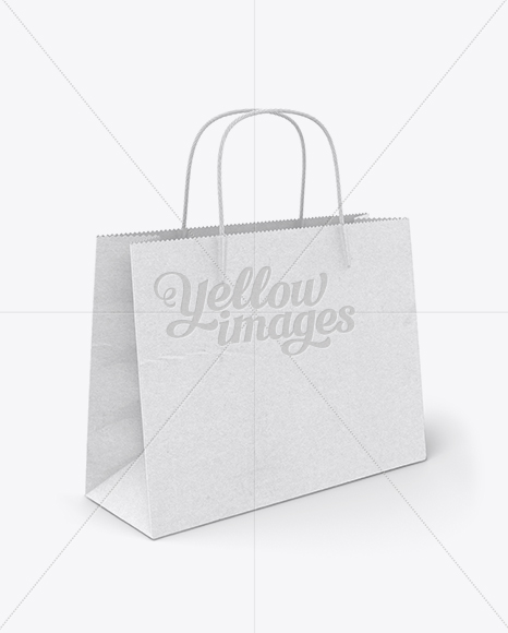 Download Wide Paper Bag Front View Mockup In Bag Sack Mockups On Yellow Images Object Mockups