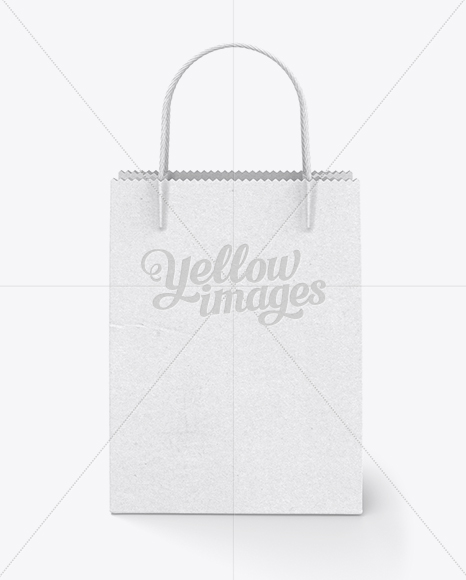 Download White Paper Shopping Bag Half Side View Mockup In Bag Sack Mockups On Yellow Images Object Mockups PSD Mockup Templates