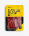 Plastic Tray W/ Sliced Ham Mockup - Free Download Images High Quality