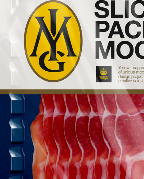 Download Vacuum Tray W Sliced Ham Mock Up In Tray Platter Mockups On Yellow Images Object Mockups PSD Mockup Templates