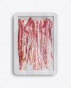 Plastic Tray W/ Sliced Bacon Mockup - Free Download Images High Quality